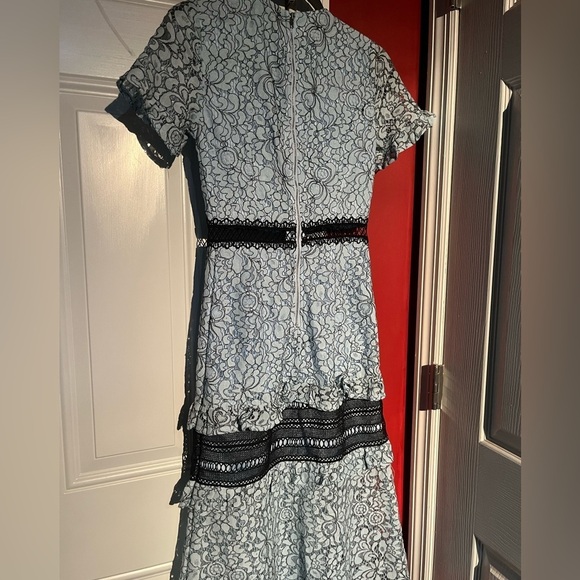 Pretty Little Things Maxi Dress lace detail size 2 UK 6 wedding summer - Picture 8 of 11